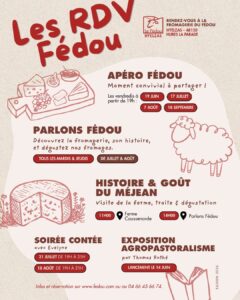 affiche apero fedou fromagerie en Lozère